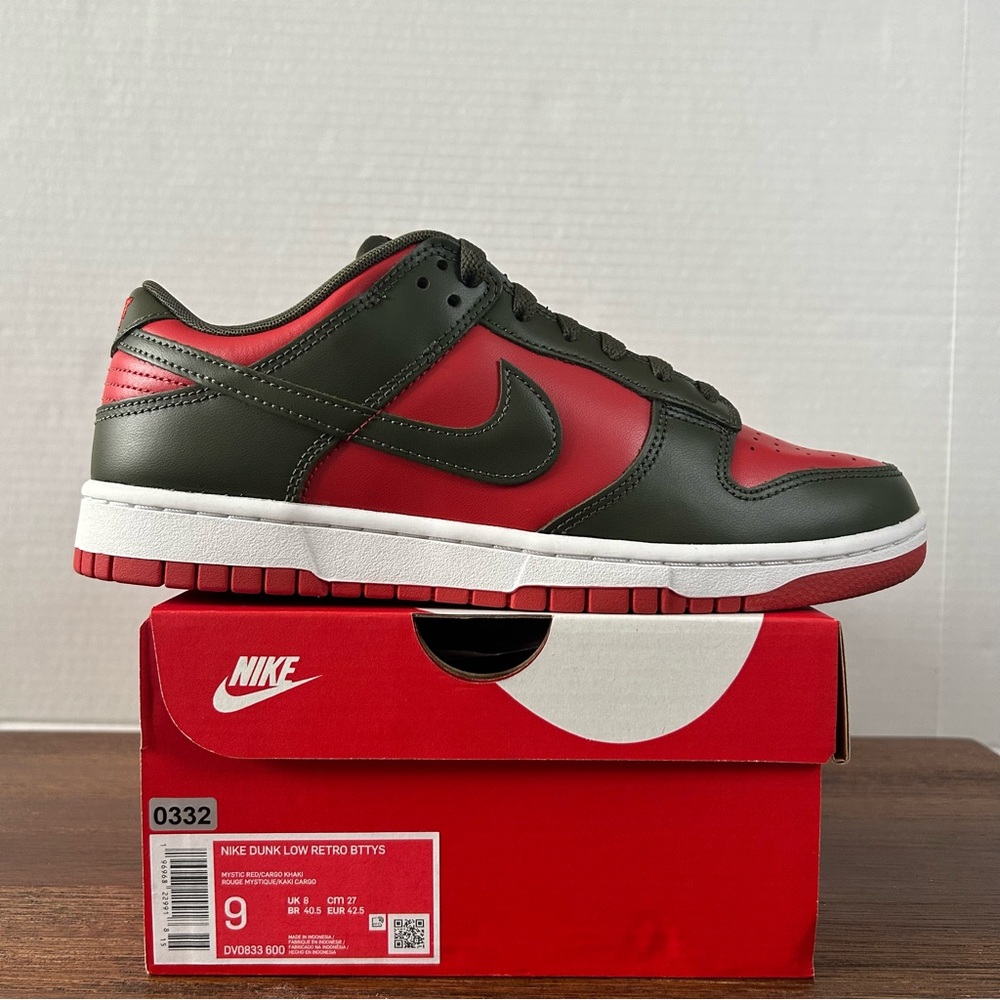 Nike Dunk Low Mistic Red Cargo M9/W10.5
